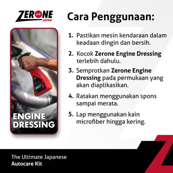 Zerone Japan - Engine Dressing - How to Use